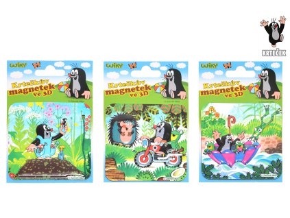 Magnet 3D Krtek 8cm /3 druhy