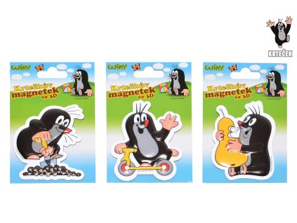 Magnet 3D Krtek 7,5cm /3 druhy