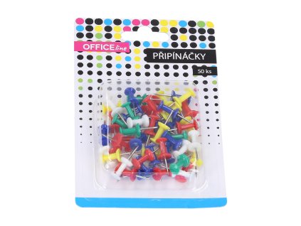 Připínáčky barevné 50 ks