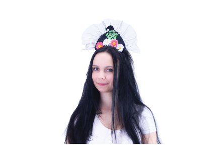 Čelenka čarodějnice s kytičkami pro dospělé