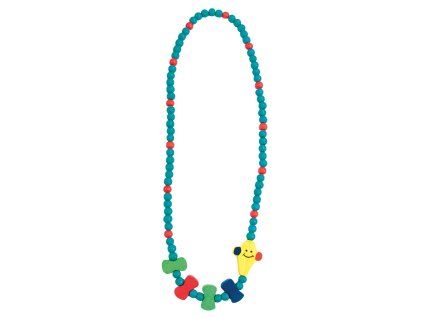 Náhrdelník drak dřevěný 20cm