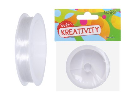 Lanko na korálky (silon) transparentní 0,3 mm, 55m, 6g