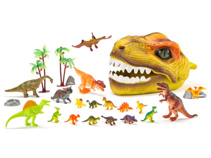 Dinosauří hlava s figurkami DINO
