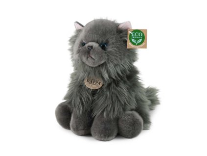 Plyšová kočka perská dlouhosrstá modrá 30 cm ECO-FRIENDLY