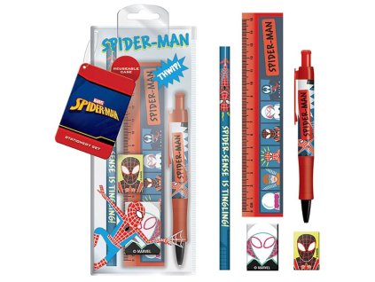 Set 5 kusů školních potřeb Marvel | Spiderman: Náčrt (8 x 21 cm)