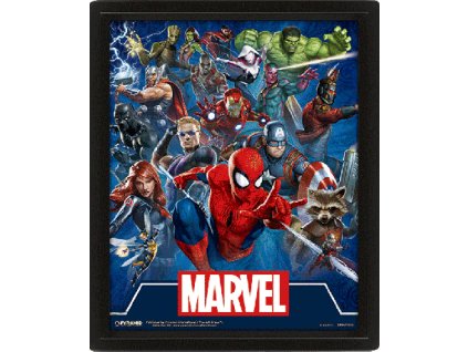 Proměňovací 3D obrázek Marvel: Filmové ikony (26 x 20 cm)