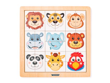 Skládačka Zvířecí hlavičky - exotické