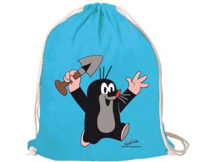 Batoh pytlík gym bag Krteček: Juhu (35 x 46 cm) modrý polyester