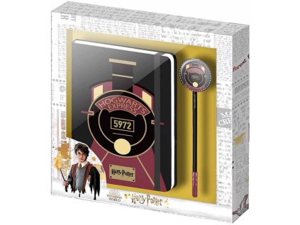 Poznámkový blok s propiskou Harry Potter: Express set 2 kusy (blok 14,8 x 19 cm)