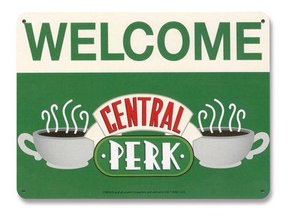 Dekorační cedule na zeď Friends | Přátelé: Vítejte v Central Perku (15 x 21 cm)