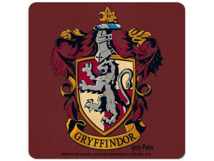 Tácek pod sklenici Harry Potter: Gryffindor Logo Erb (10 x 10 cm)