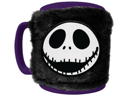 Keramický hrnek s chlupatým odnímatelným obalem Disney | Nightmare before Christmas | Ukradené Vánoce: Jack (objem 440 ml)