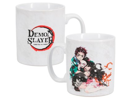Keramický hrnek Demon slayer: Postavy a nápis (objem 550 ml)