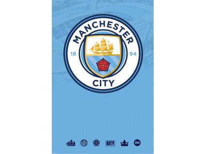 Plakát FC Manchester City: Klubový znak (61 x 91,5 cm)