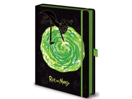 Poznámkový A5 blok Rick and Morty: Portals (14,8 x 21 cm)