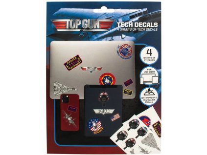 Samolepky na elektroniku Top Gun: set 32 kusů (21 x 15 cm)