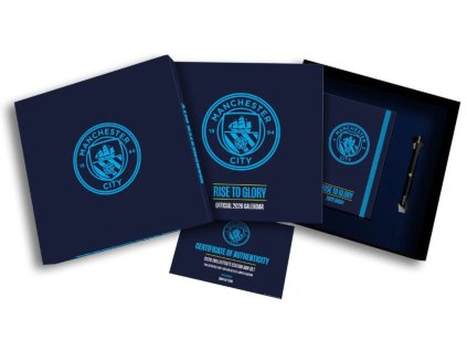 Oficiální dárkový set FC Manchester City: Kalendář - diář - propiska (31,4 x 31,4 x 4,1 cm)