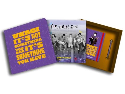 Dárkový set Friends - Přátelé: Kalendář - diář - propiska (31,4 x 31,4 x 4,1 cm)