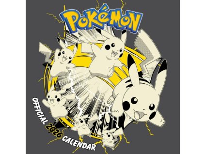 Oficiální nástěnný kalendář 2026 s plakátem: Pokémoni (SQ 30,5 x 30,5 | 61 cm)