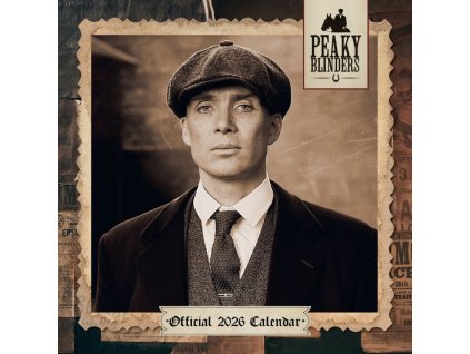 Oficiální nástěnný kalendář 2026 Gangy z Birminghamu | Peaky Blinders s plakátem (SQ 30,5 x 30,5 | 61 cm)
