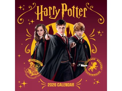 Oficiální nástěnný kalendář 2026 Harry Potter s plakátem (SQ 30,5 x 30,5 | 61 cm)
