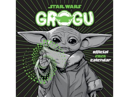 Oficiální nástěnný kalendář 2026 Star Wars | The Mandalorian: Baby Yoda s plakátem (SQ 30,5 x 30,5 | 61 cm)