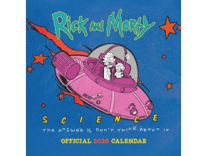Oficiální nástěnný kalendář 2026: Rick and Morty s plakátem (SQ 30,5 x 30,5 | 61 cm)