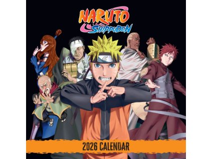 Oficiální nástěnný kalendář 2026 Naruto Shippuden s plakátem (SQ 30,5 x 30,5 | 61 cm)