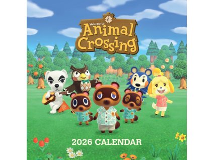 Oficiální nástěnný kalendář 2026 Nintendo: Animal Crossing s plakátem (30,5 x 30,5 cm)
