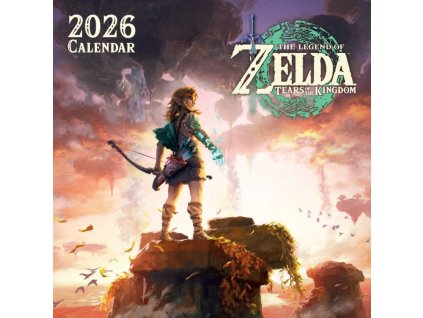 Oficiální nástěnný kalendář Nintendo 2026 s plakátem: The Legend Of Zelda (SQ 30,5 x 30,5 | 61 cm)