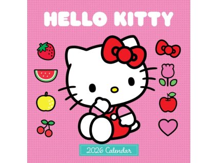 Oficiální nástěnný kalendář 2026 Hello Kitty s plakátem (SQ 30,5 x 30,5 | 61 cm)