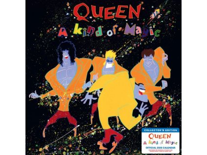Oficiální sběratelský nástěnný kalendář 2026: Queen - New Of The World LP replika (30,5 x 30,5 cm)