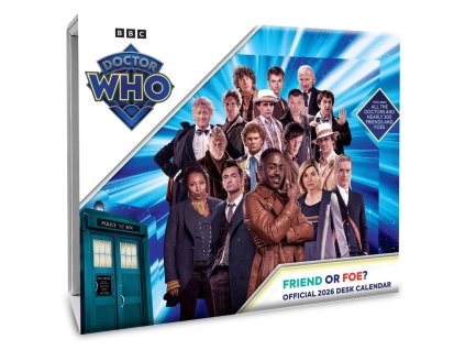 Oficiální stolní trhací kalendář BBC 2026: Doctor Who (15 x 13 x 4 cm)