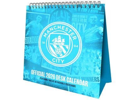 Oficiální stolní kalendář 2026 FC Manchester City (16 x 17,5 cm)