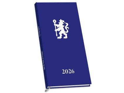 Slim diář 2026 FC Chelsea (8,3 x 16,5 x 1,5 cm)