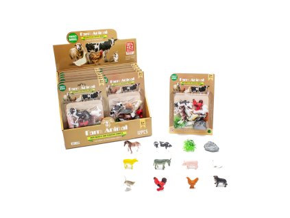 Zvířátka farma figurky set 12 ks 6 cm