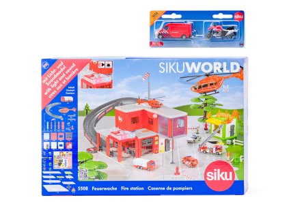 SIKU World - požární stanice s hasičským autem