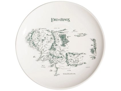Kuchyňský talíř The Lord Of The Rings | Pán prstenů: Mapa Středozemí (20 x 15 x 2 cm)