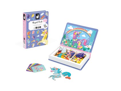 Janod Magnetická kniha Magnetibook Jednorožec