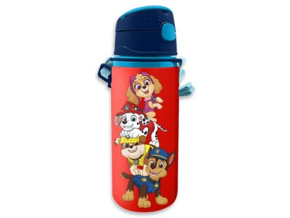 Hliníková láhev na pití s pítkem Paw Patrol | Tlapková patrola: Postavy (objem 600 ml)
