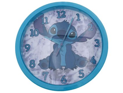 Nástěnné hodiny Disney | Lilo & Stitch: Sedící Stitch (průměr 25 cm)