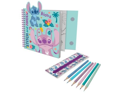 Kreativní blok v kroužkové vazbě Disney | Lilo & Stitch: Stitch a Angel (28 x 25 x 2 cm)