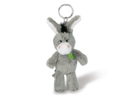 NICI klíčenka Osel 10cm se zeleným čtyřlístkem