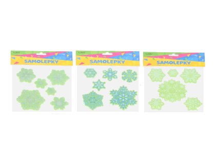 Nálepky svítící ve tmě Vločky gelové