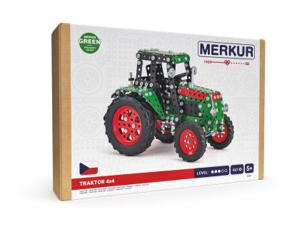 Merkur - Traktor 4x4 zelený, 567 dílků