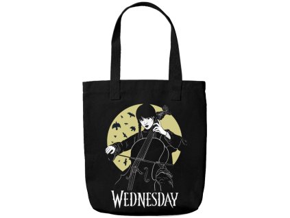 Shopping taška na rameno Netflix | Wednesday: Violin (37 x 39 x 10 cm)