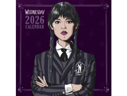 Oficiální nástěnný kalendář Netflix | Wednesday 2026 s plakátem (SQ 30 x 30 | 60 cm)