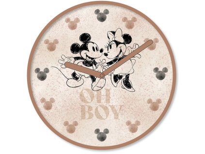 Nástěnné hodiny Disney | Mickey Mouse: Blush (průměr 25 cm)