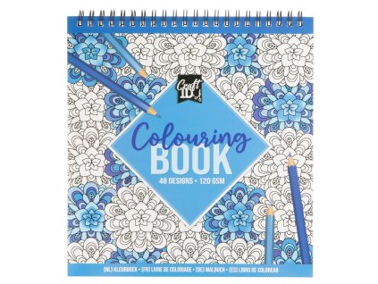 Kniha omalovánek 21x20 cm, 120 g/m2, 24 listů/48 designů