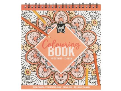 Kniha omalovánek 21x20 cm, 120 g/m2, 24 listů/48 designů